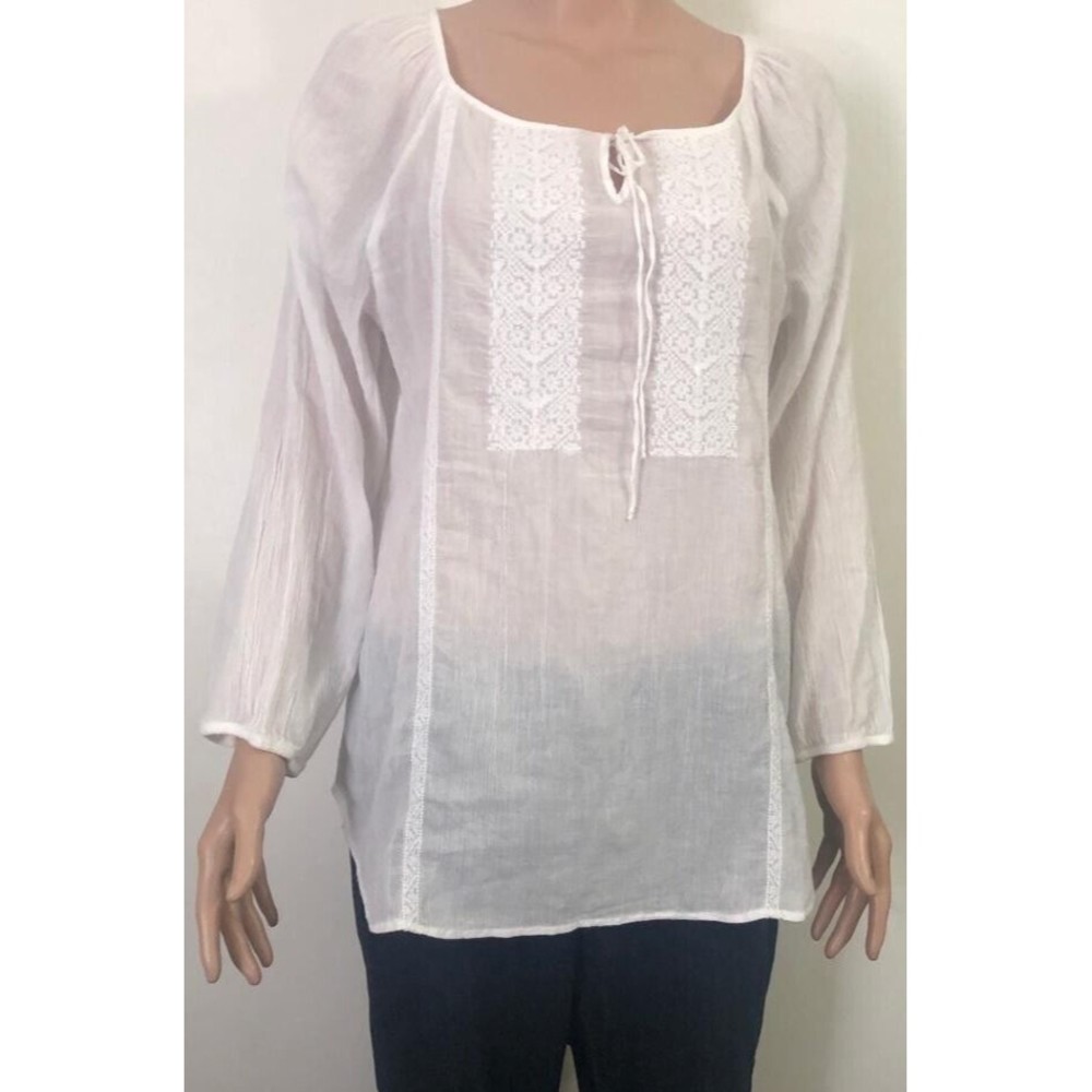 LRL Jean Co. Ralph Lauren Womens Top/Blouse White Sz S